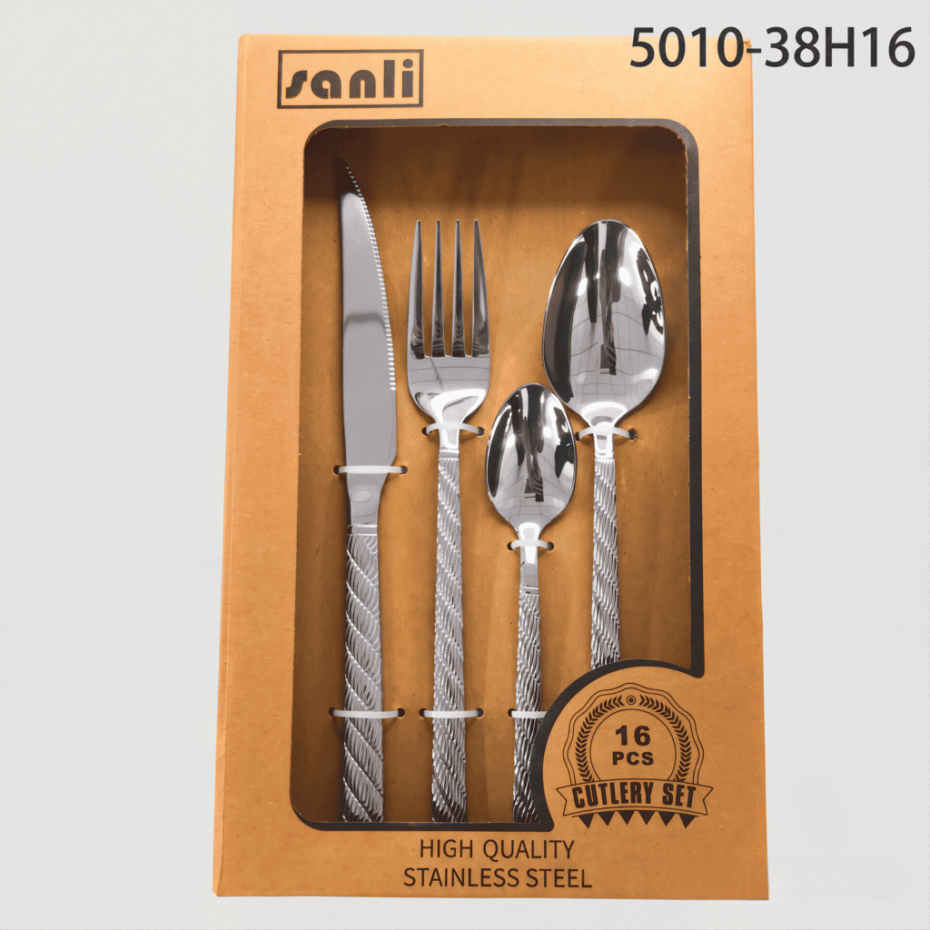 5010 16-Piece 18/0 Stainless Steel Flatware Set for Wholesale