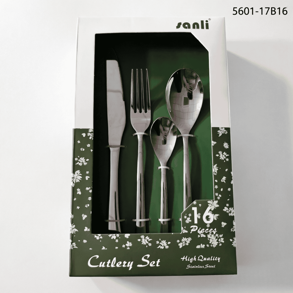 5601 16-Piece 18/0 Stainless Steel Flatware Set for Wholesale