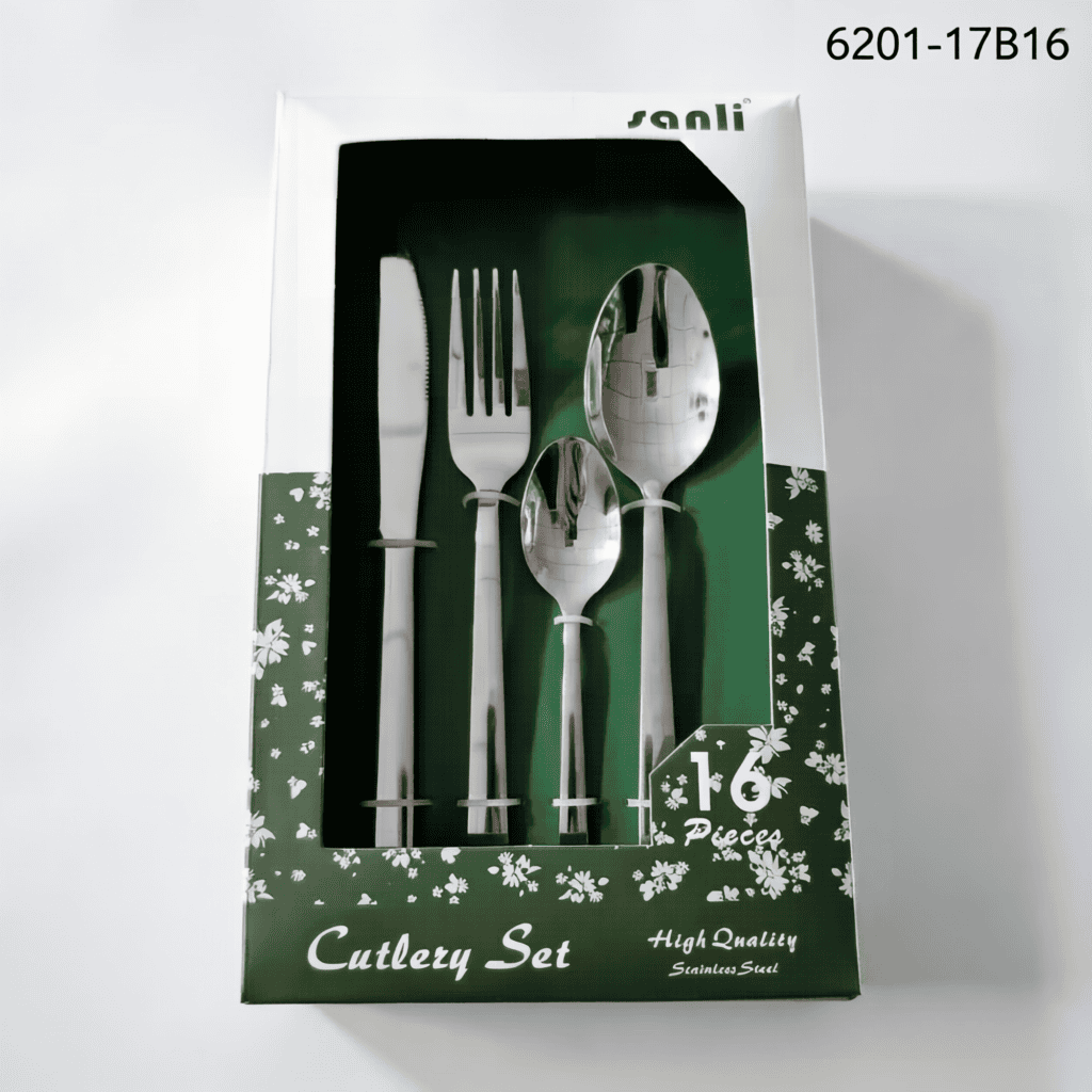 6201 16-Piece 18/0 Stainless Steel Flatware Set for Wholesale