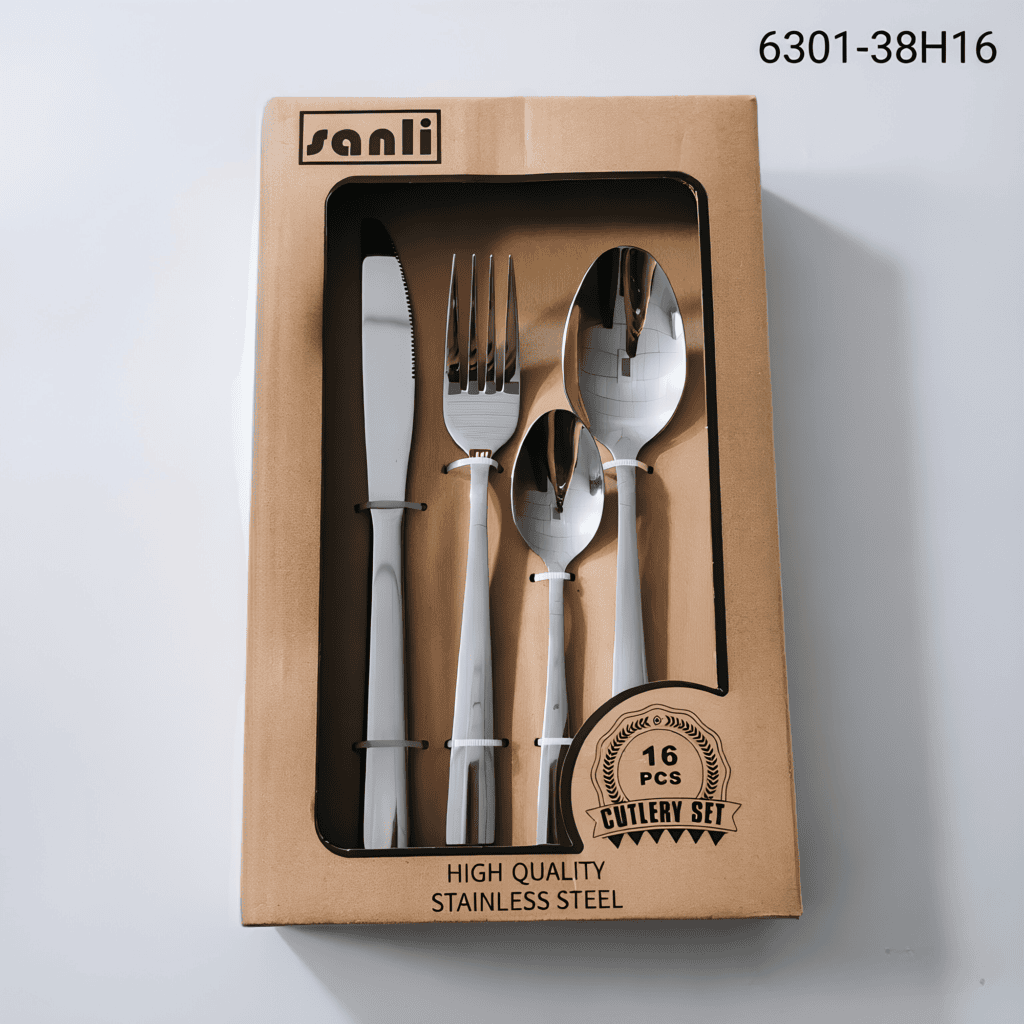 6301 16-Piece 18/0 Stainless Steel Flatware Set for Wholesale