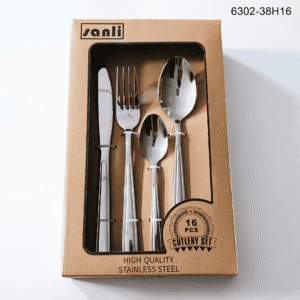 6302 16-Piece 18/0 Stainless Steel Flatware Set for Wholesale