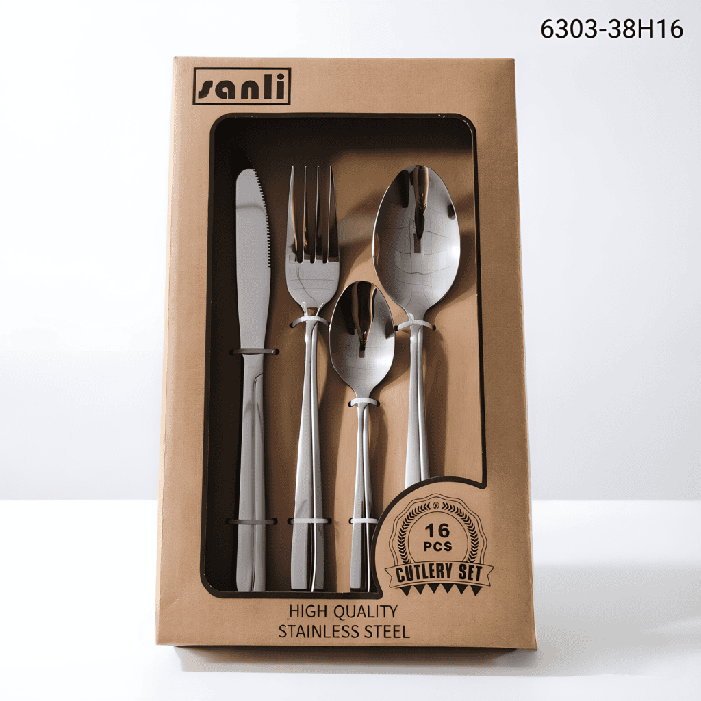 6303 16-Piece 18/0 Stainless Steel Flatware Set for Wholesale