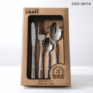 6303 16-Piece 18/0 Stainless Steel Flatware Set for Wholesale