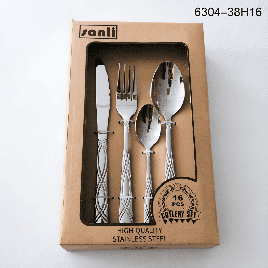 6304 16-Piece 18/0 Stainless Steel Flatware Set for Wholesale