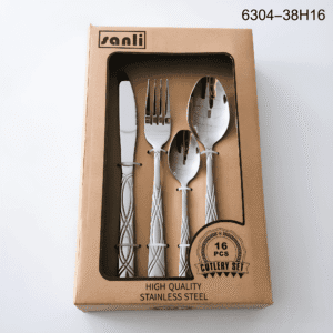 6304 16-Piece 18/0 Stainless Steel Flatware Set for Wholesale