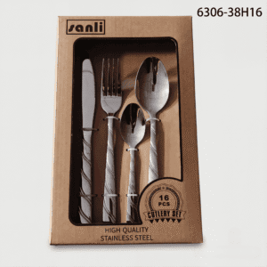 6306 16-Piece 18/0 Stainless Steel Flatware Set for Wholesale