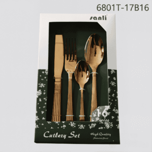 6801 16-Piece 18/0 Stainless Steel Flatware Set for Wholesale
