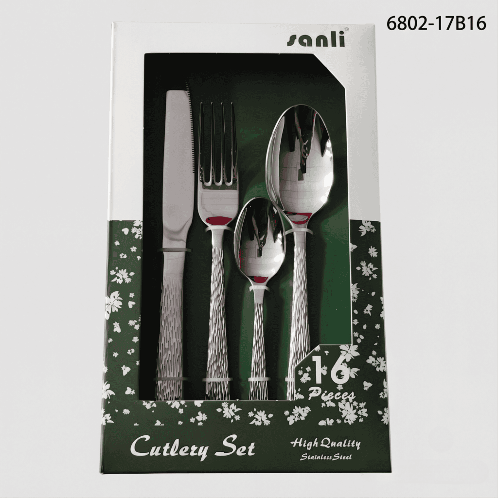 6802 16-Piece 18/0 Stainless Steel Flatware Set for Wholesale