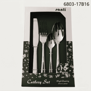 6803 16-Piece 18/0 Stainless Steel Flatware Set for Wholesale