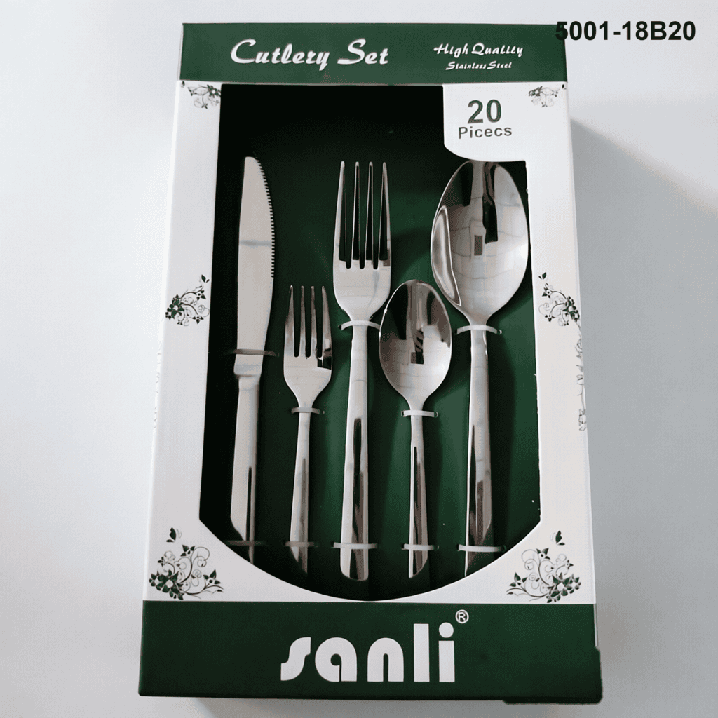 5001 20-piece flatware set 5001-18B20 packaging