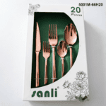 5001 20-Piece 18/0 Stainless Steel Smooth Tapered Handle Flatware Set for Wholesale product image