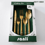 5001 20-Piece 18/0 Stainless Steel Smooth Tapered Handle Flatware Set for Wholesale product image