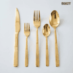 5002 20-Piece 18/0 Stainless Steel Fluted Handle Flatware Set for Wholesale product image