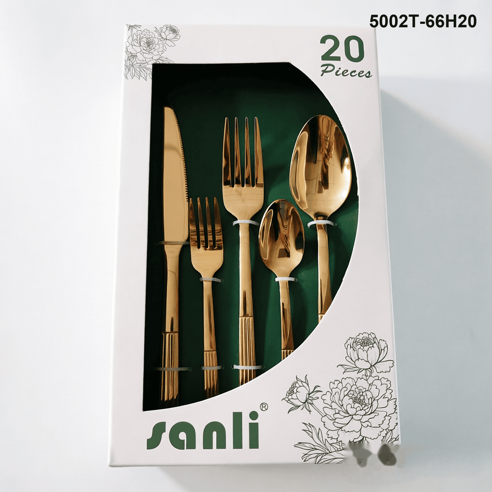 5002 20-piece flatware set 5002T-66H20 packaging