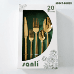 5004 20-Piece 18/0 Stainless Steel Hammered Handle Flatware Set for Wholesale product image