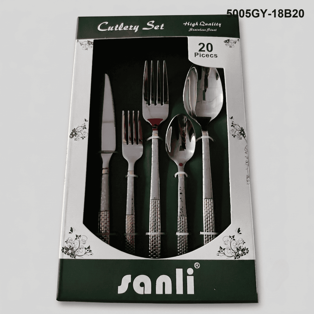 5005 20-piece flatware set 5005GY-18B20 packaging