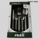 5005 20-Piece 18/0 Stainless Steel Faceted Handle Flatware Set for Wholesale product image