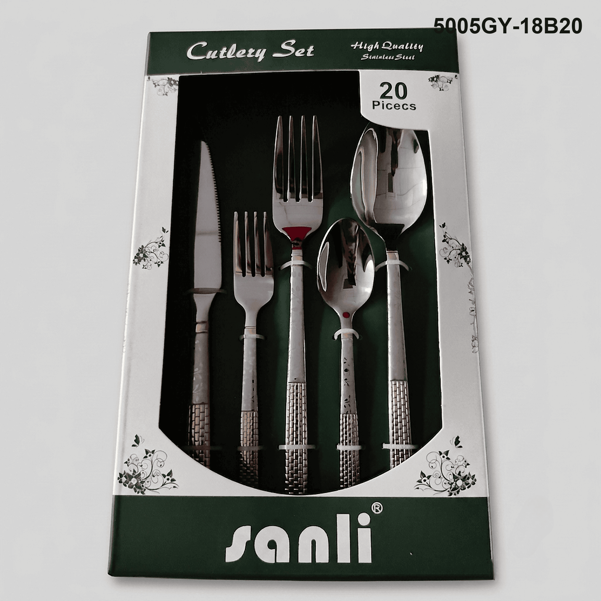 5005 20-piece flatware set 5005GY-18B20 packaging