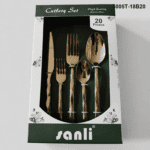 5005 20-Piece 18/0 Stainless Steel Faceted Handle Flatware Set for Wholesale product image
