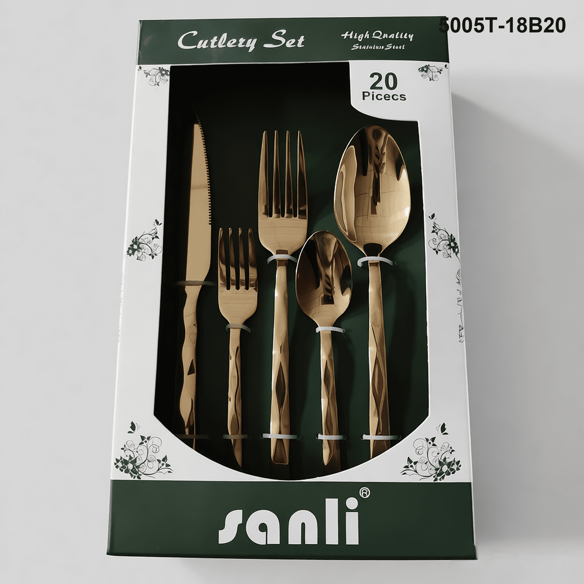 5005 20-piece flatware set 5005T-18B20 packaging