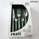 5009 20-Piece 18/0 Stainless Steel Minimalist Smooth Handle Flatware Set for Wholesale product image