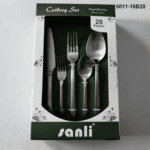 5011 20-Piece 18/0 Stainless Steel Satin Minimalist Handle Flatware Set for Wholesale product image