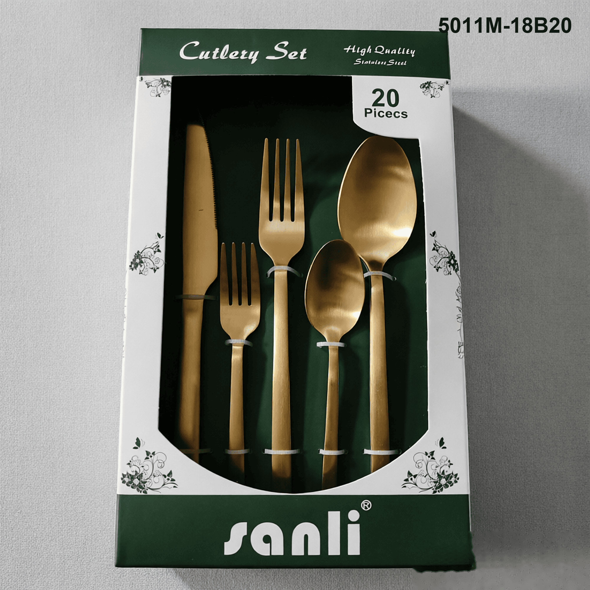 5011 20-piece flatware set 5011M-18B20 packaging