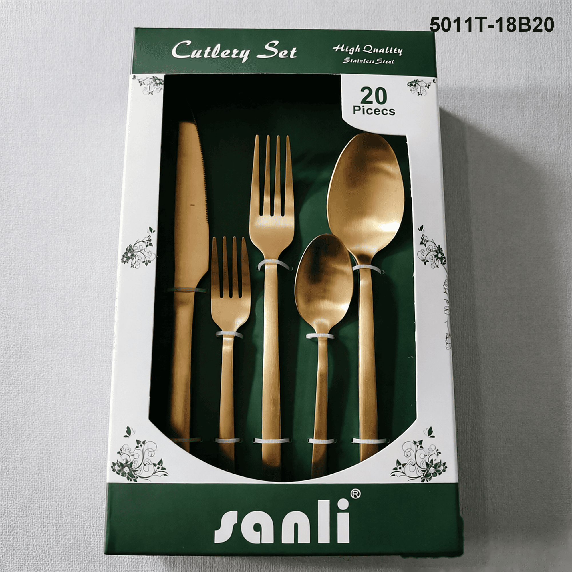 5011 20-piece flatware set 5011T-18B20 packaging