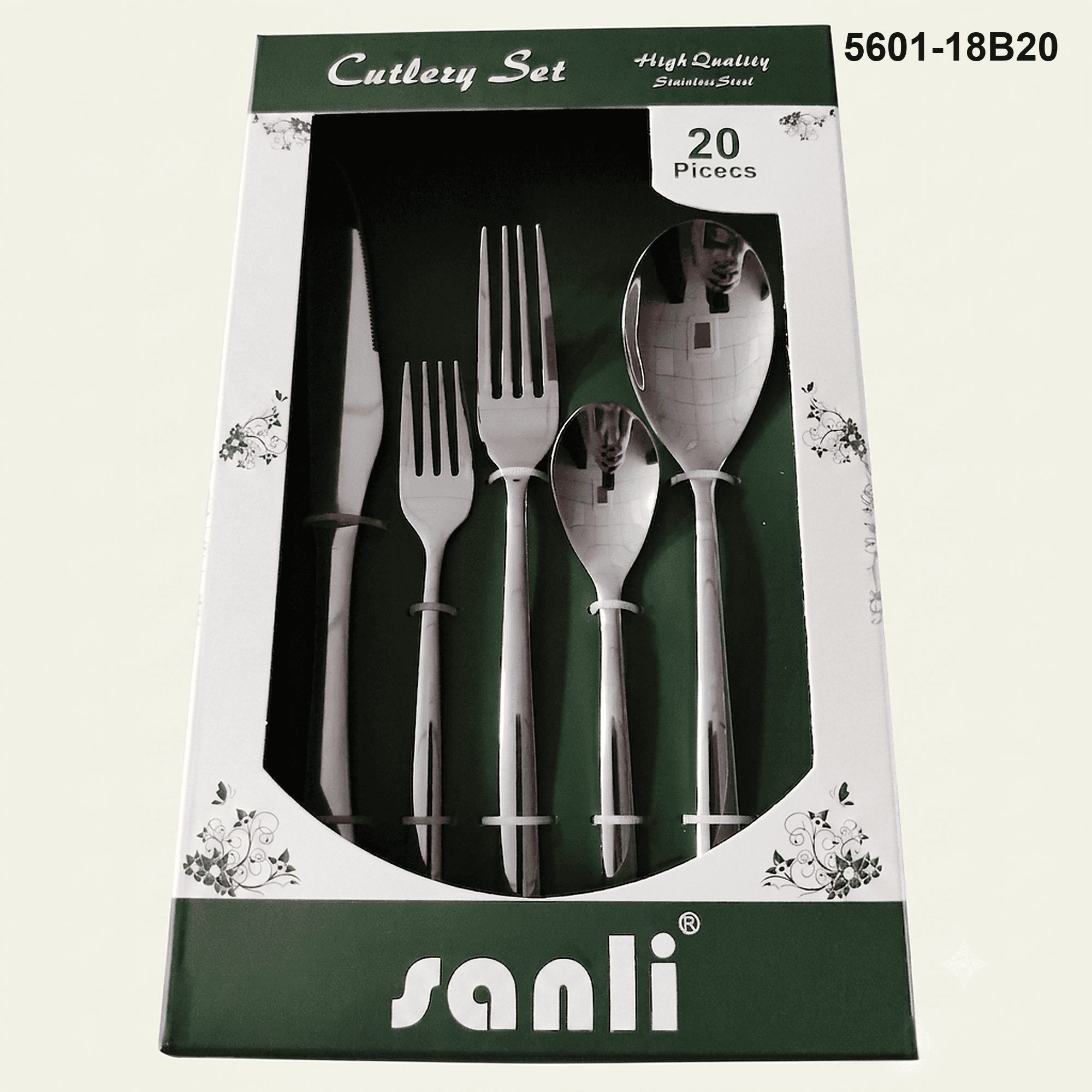 5601 20-piece flatware set 5601-18B20 packaging