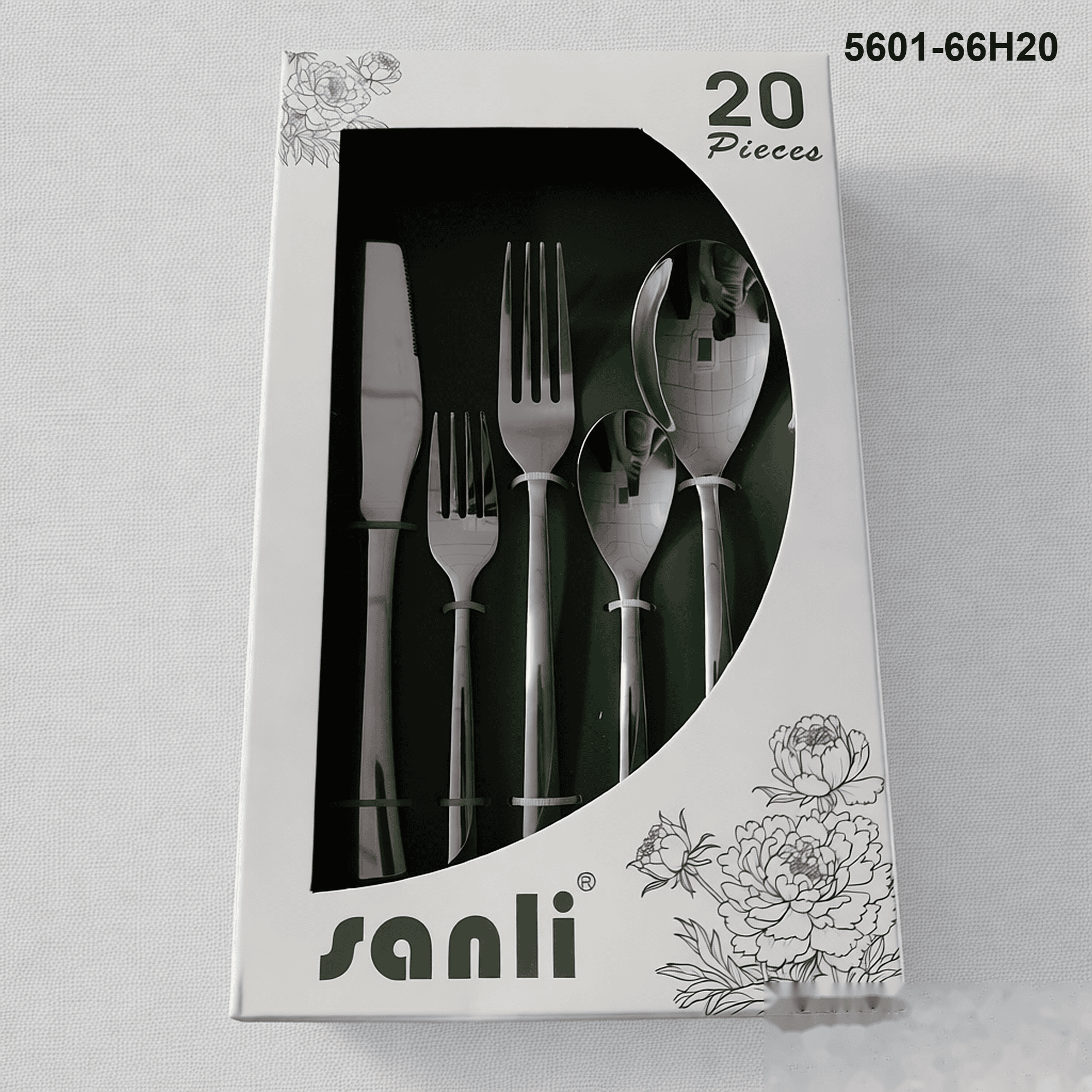 5601 20-piece flatware set 5601-66H20 packaging