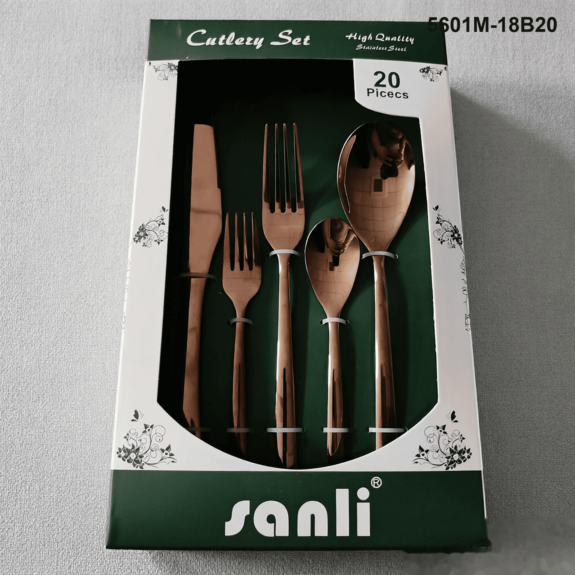 5601 20-piece flatware set 5601M-18B20 packaging