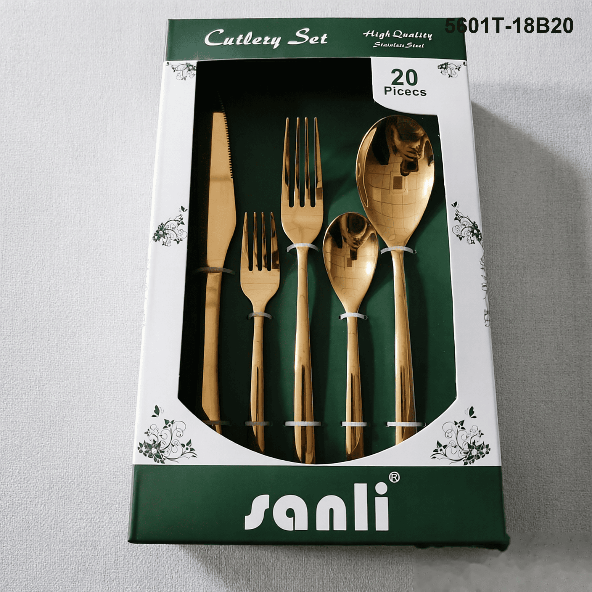 5601 20-piece flatware set 5601T-18B20 packaging