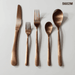 5602 20-Piece 18/0 Stainless Steel Satin Rounded Handle Flatware Set for Wholesale product image