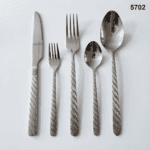5702 20-Piece 18/0 Stainless Steel Braided Texture Handle Flatware Set for Wholesale product image
