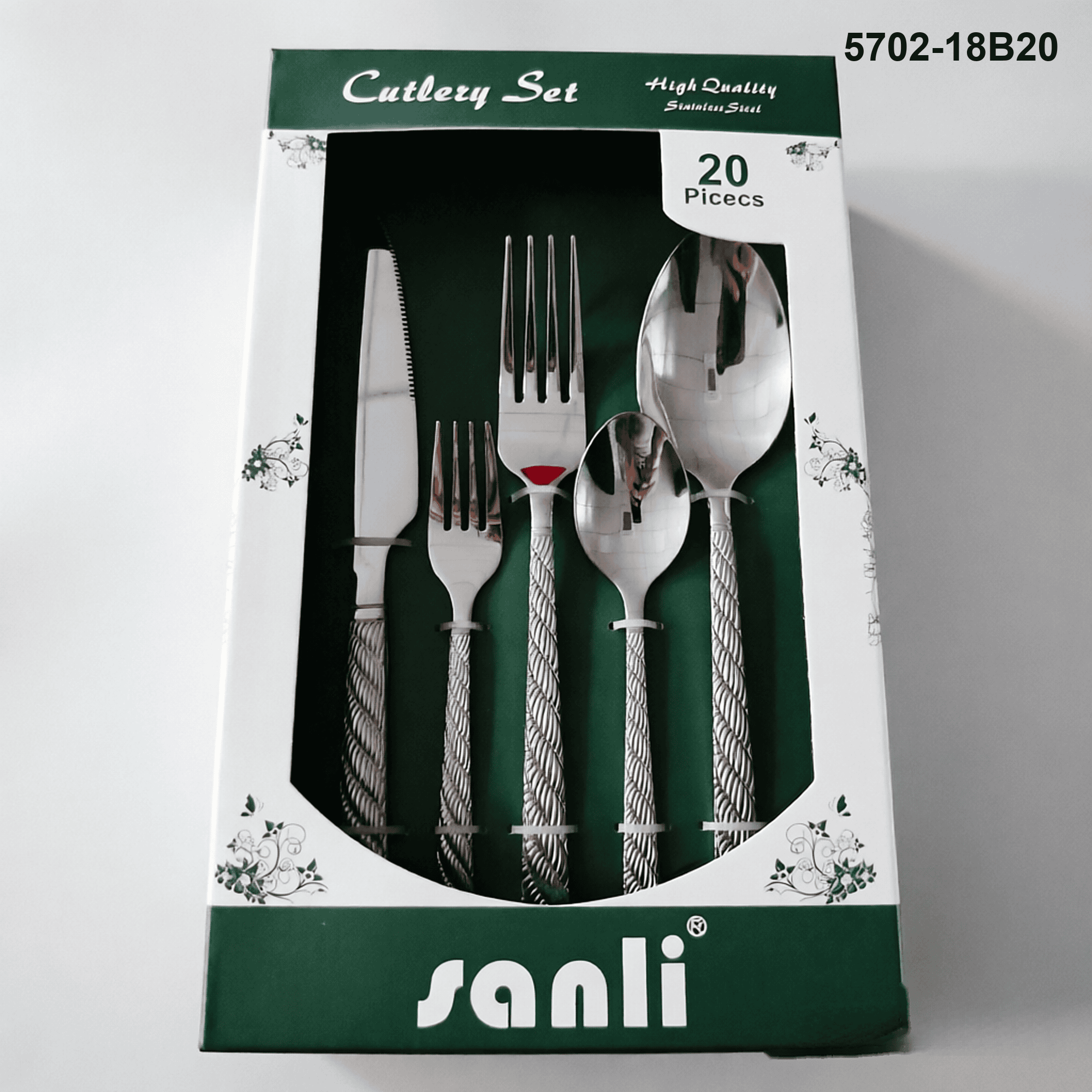 5702 20-piece flatware set 5702-18B20 packaging