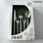 5702 20-Piece 18/0 Stainless Steel Braided Texture Handle Flatware Set for Wholesale product image