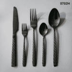 5702 20-Piece 18/0 Stainless Steel Braided Texture Handle Flatware Set for Wholesale product image