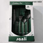 5702 20-Piece 18/0 Stainless Steel Braided Texture Handle Flatware Set for Wholesale product image