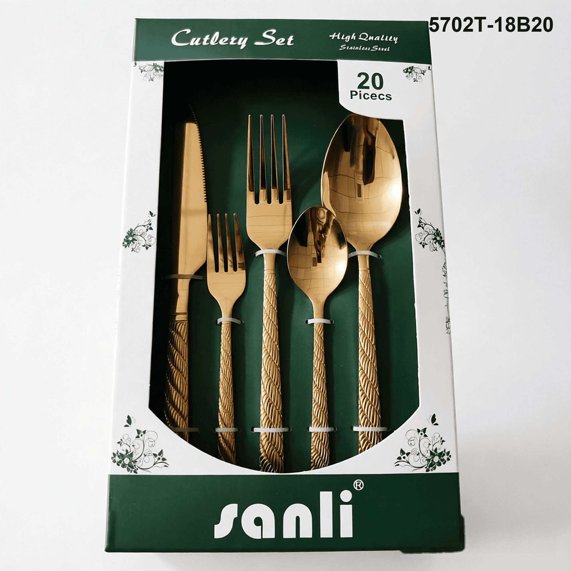 5702 20-piece flatware set 5702T-18B20 packaging
