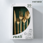 5702 20-Piece 18/0 Stainless Steel Braided Texture Handle Flatware Set for Wholesale product image