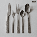 5801 20-Piece 18/0 Stainless Steel Pebble Textured Handle Flatware Set for Wholesale product image