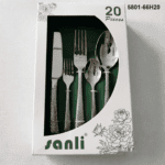 5801 20-Piece 18/0 Stainless Steel Pebble Textured Handle Flatware Set for Wholesale product image