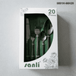 5801 20-Piece 18/0 Stainless Steel Pebble Textured Handle Flatware Set for Wholesale product image