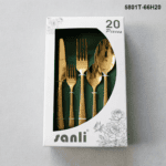 5801 20-Piece 18/0 Stainless Steel Pebble Textured Handle Flatware Set for Wholesale product image