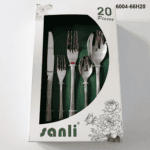 6004 20-Piece 18/0 Stainless Steel Fluted Fan Handle Flatware Set for Wholesale product image