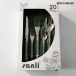 6004 20-Piece 18/0 Stainless Steel Fluted Fan Handle Flatware Set for Wholesale product image