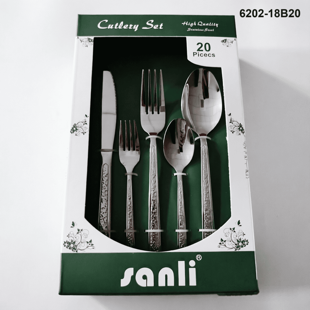 6202 20-piece flatware set 6202-18B20 packaging