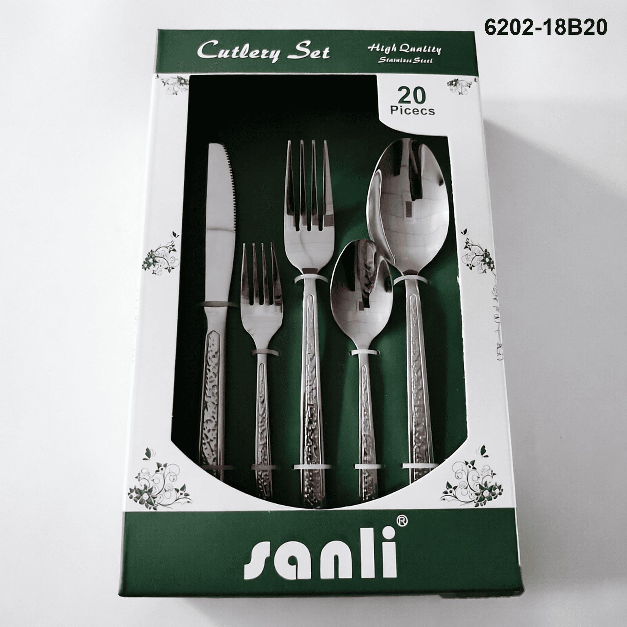 6202 20-piece flatware set 6202-18B20 packaging
