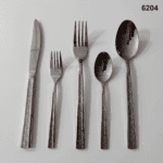 6204 20-Piece 18/0 Stainless Steel Slim Recessed Texture Handle Flatware Set for Wholesale product image