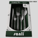 6204 20-Piece 18/0 Stainless Steel Slim Recessed Texture Handle Flatware Set for Wholesale product image
